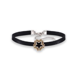 rhinestone five star woven choker