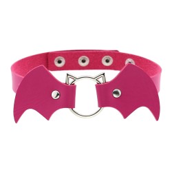 bat vampire leather collar