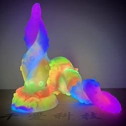 luminous silicone butt plug tentacle