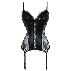 charming black breathable corset for ladies