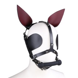 dog hoods with bit gag